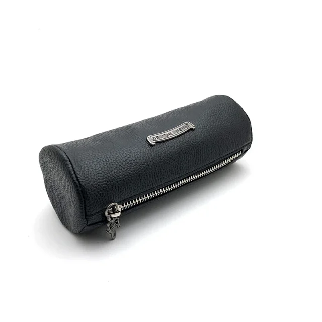 Chrome Hearts Eyewear Black Leather Zip Eyeglass Case product detail image 4