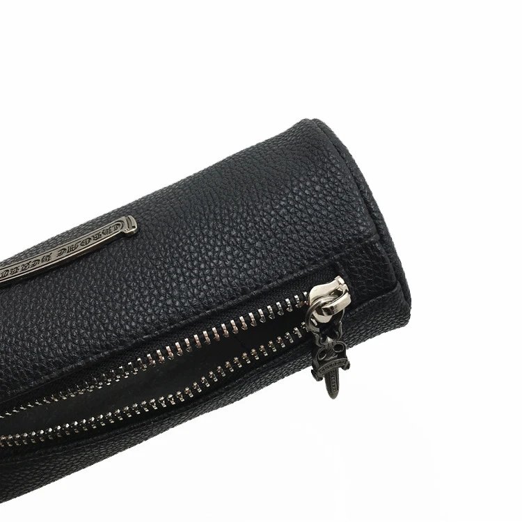 Chrome Hearts Black Leather Eyewear Case with Logo - 8