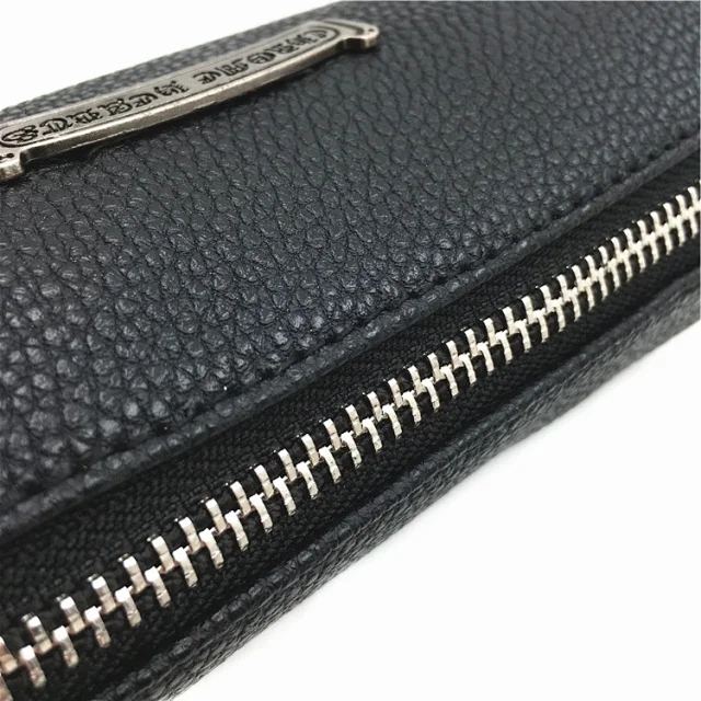 Chrome Hearts Eyewear Black Leather Zip Eyeglass Case product detail image 8