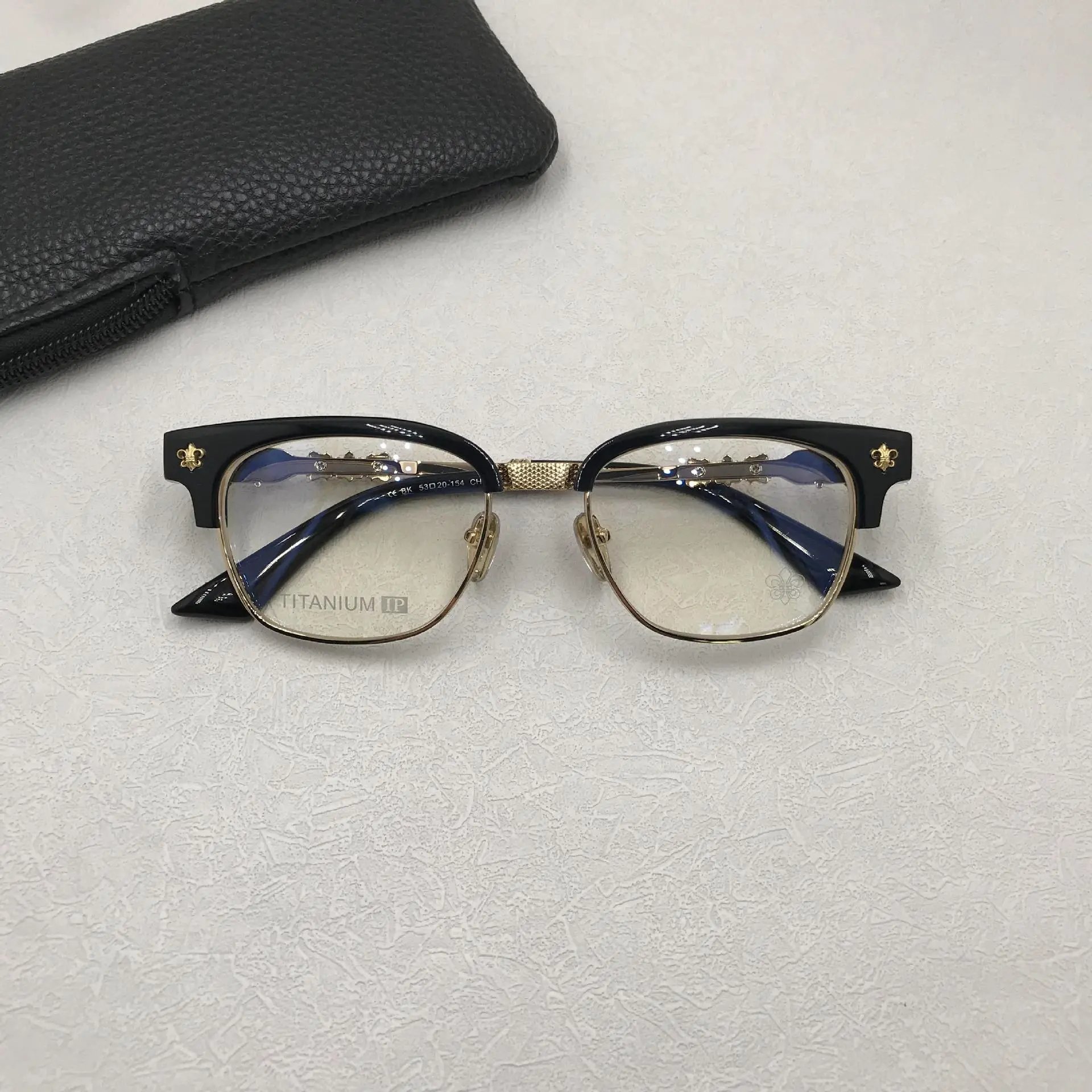 Chrome Hearts Optical Glasses Black Blue Titanium Frame Eyewear - 3