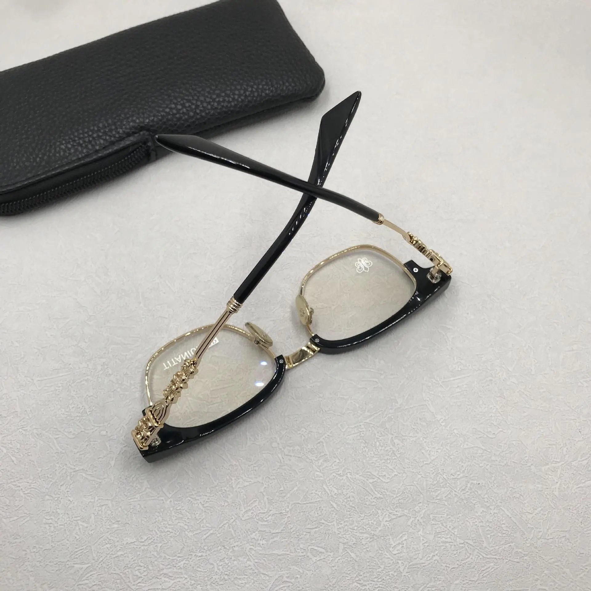 Chrome Hearts Optical Glasses Black Blue Titanium Frame Eyewear - 9