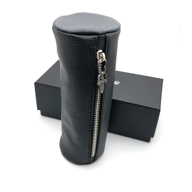 Chrome Hearts Eyewear Black Leather Zip Eyeglass Case product detail image 2