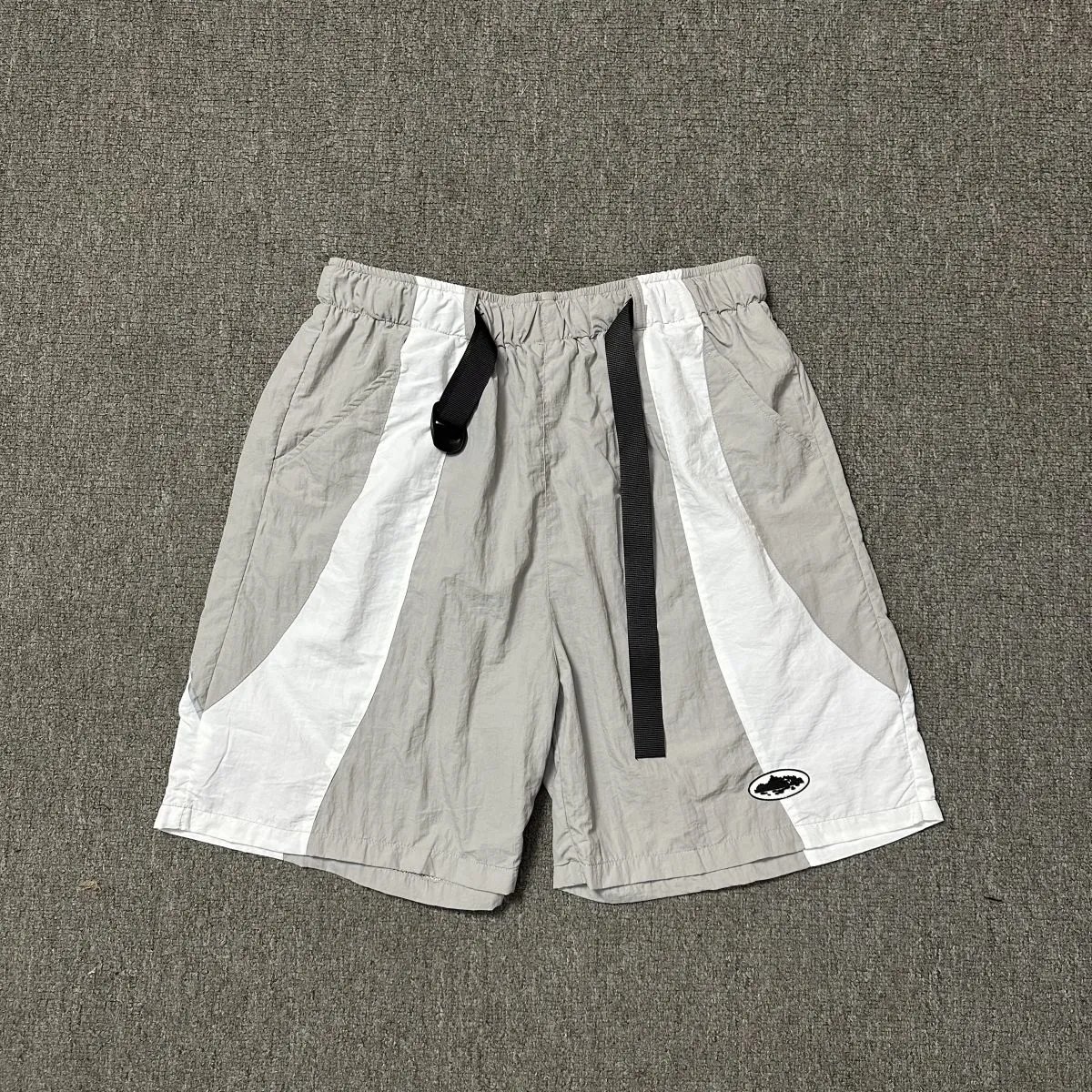Design Color-Block Drawstring Shorts Yellow - 16