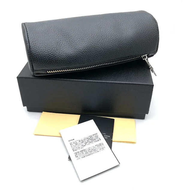 Chrome Hearts Eyewear Black Leather Zip Eyeglass Case product detail image 10