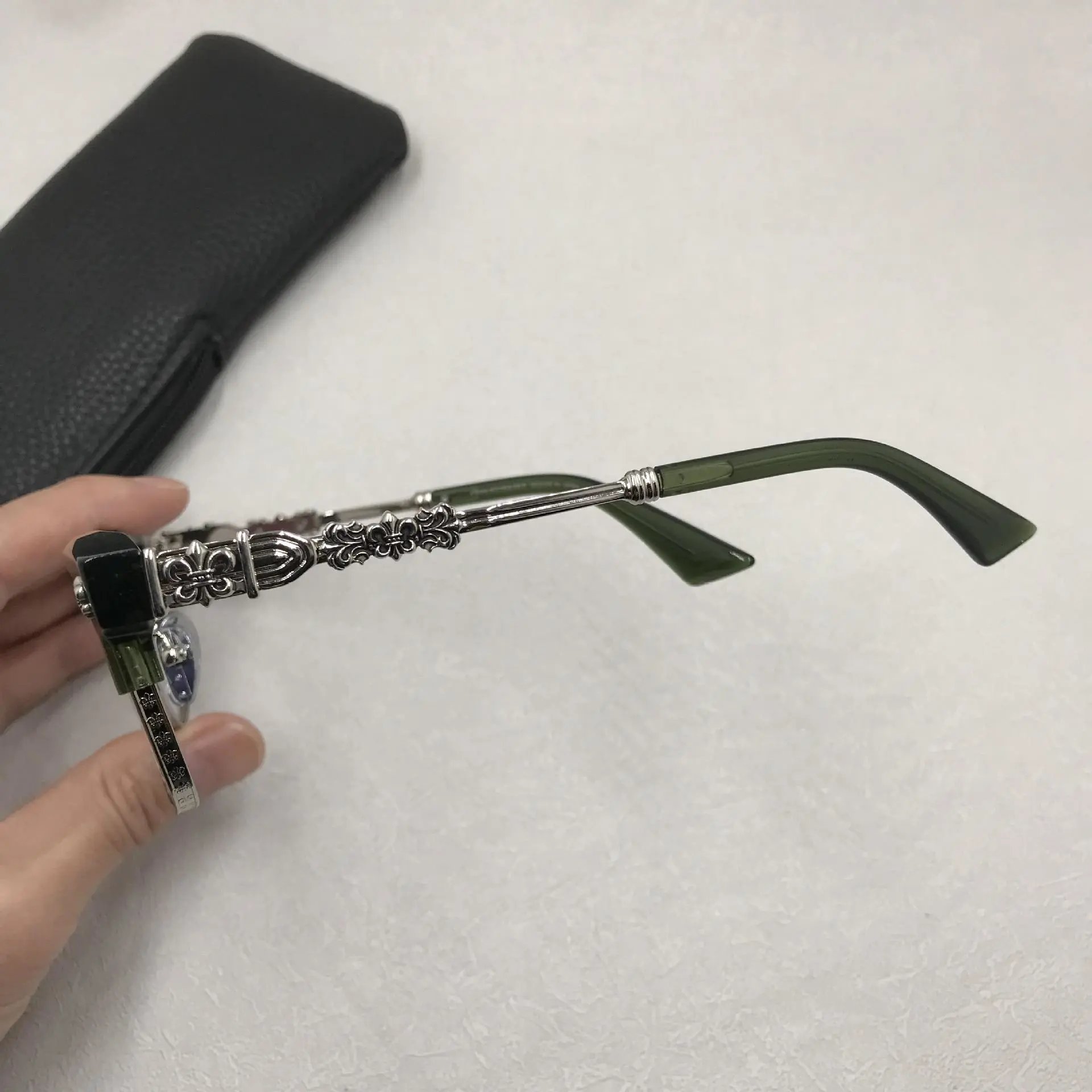 Chrome Hearts Optical Glasses Black Blue Titanium Frame Eyewear - 23