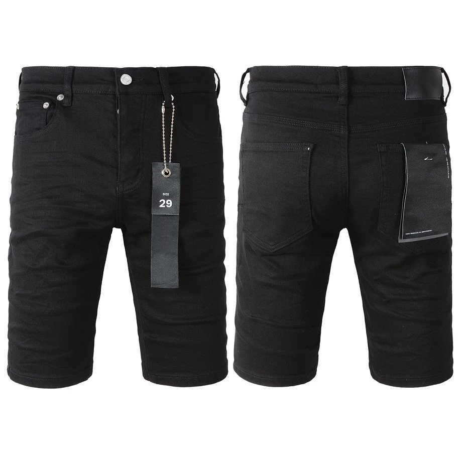 Unbranded Shorts Denim knee-length with distressed and paint-splatter details image 5