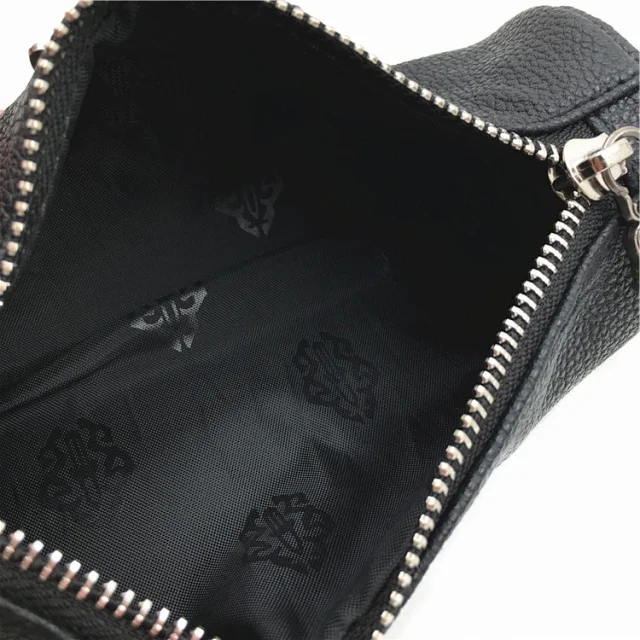 Chrome Hearts Eyewear Black Leather Zip Eyeglass Case product detail image 9