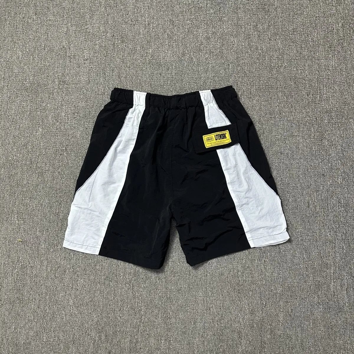 Design Color-Block Drawstring Shorts Yellow - 15