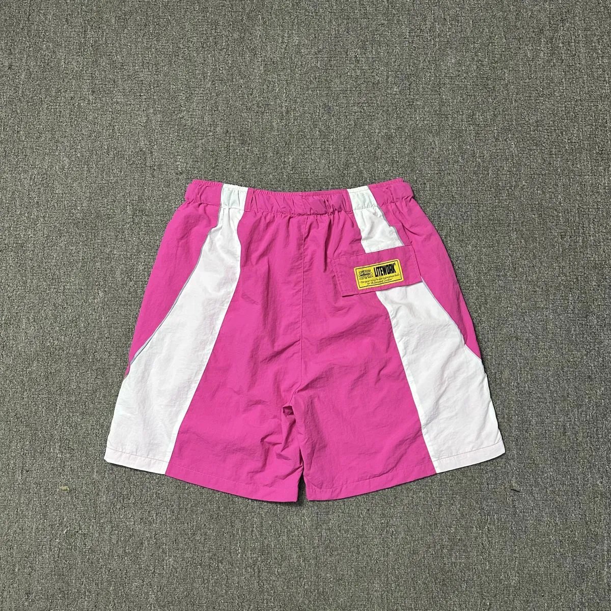 Design Color-Block Drawstring Shorts Yellow - 5