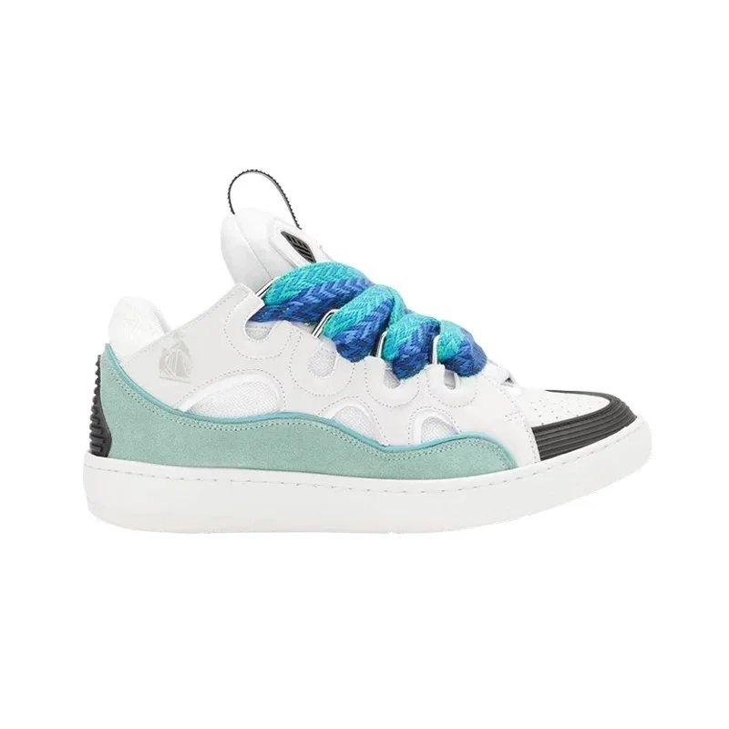 Maison Margiela Tabi Sneaker White Mint Blue Knit Lace Sneakers