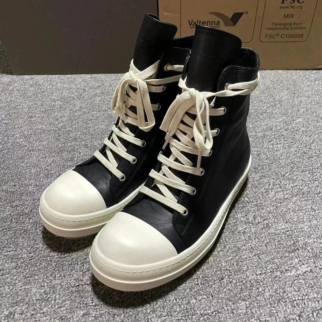RO high-top black leather upper