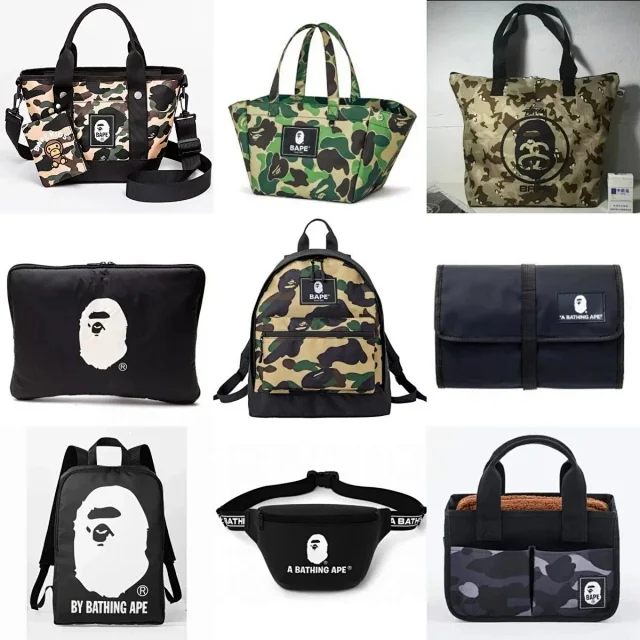 A Bathing Ape Crossbody Bags Black adjustable-cord pouch product detail image 1