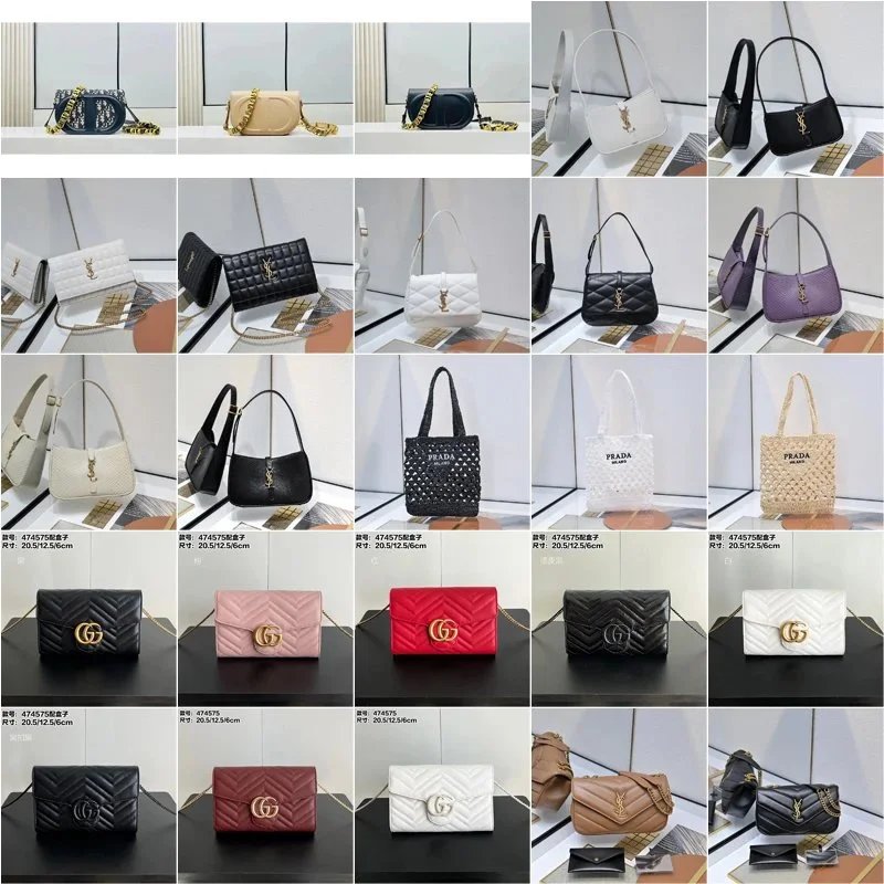 YSL Monogram, Gucci GG Marmont, Prada Re-Nylon & Woven Mini Bags - 003108