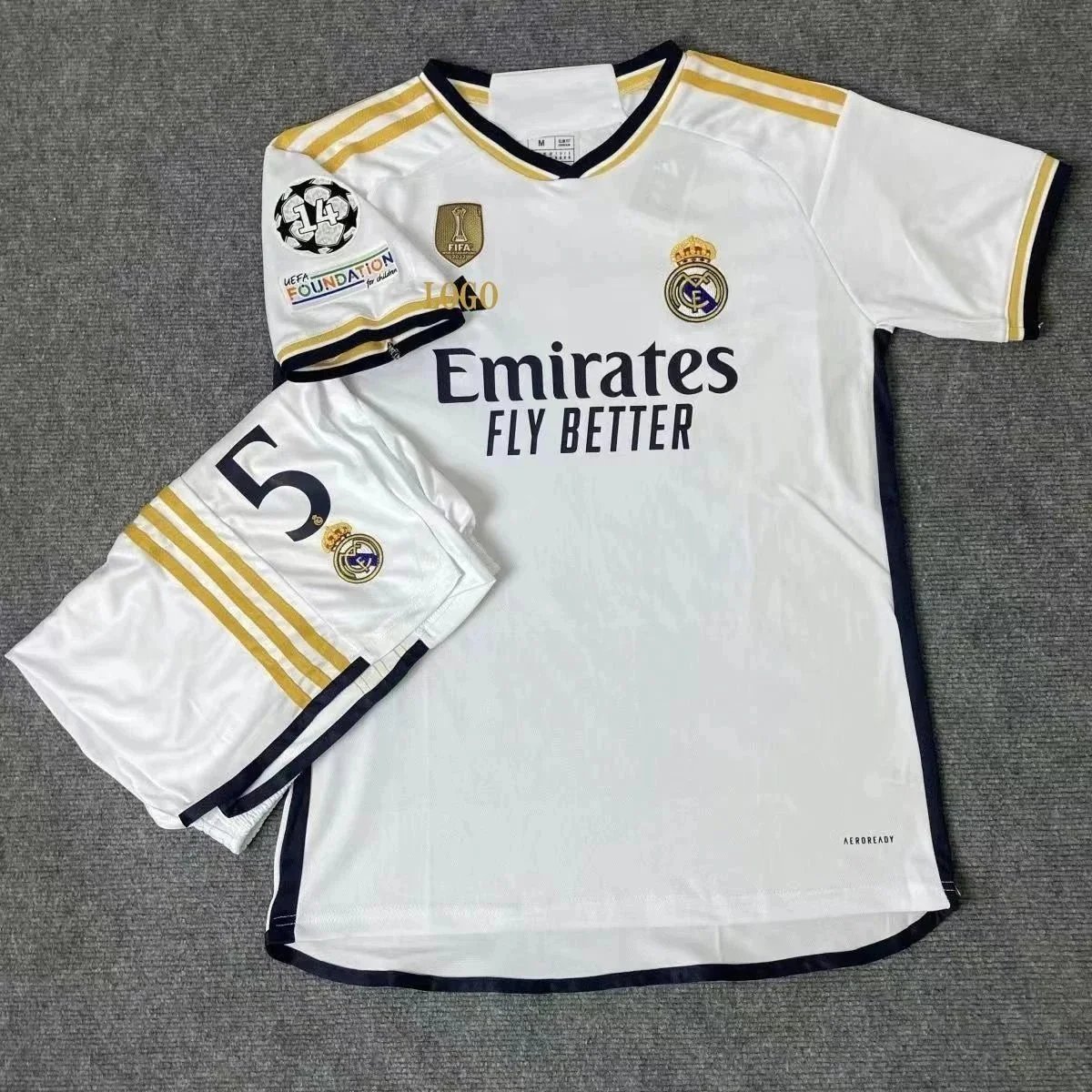 Adidas Real Madrid Football Jersey and Shorts Sets product photo 3