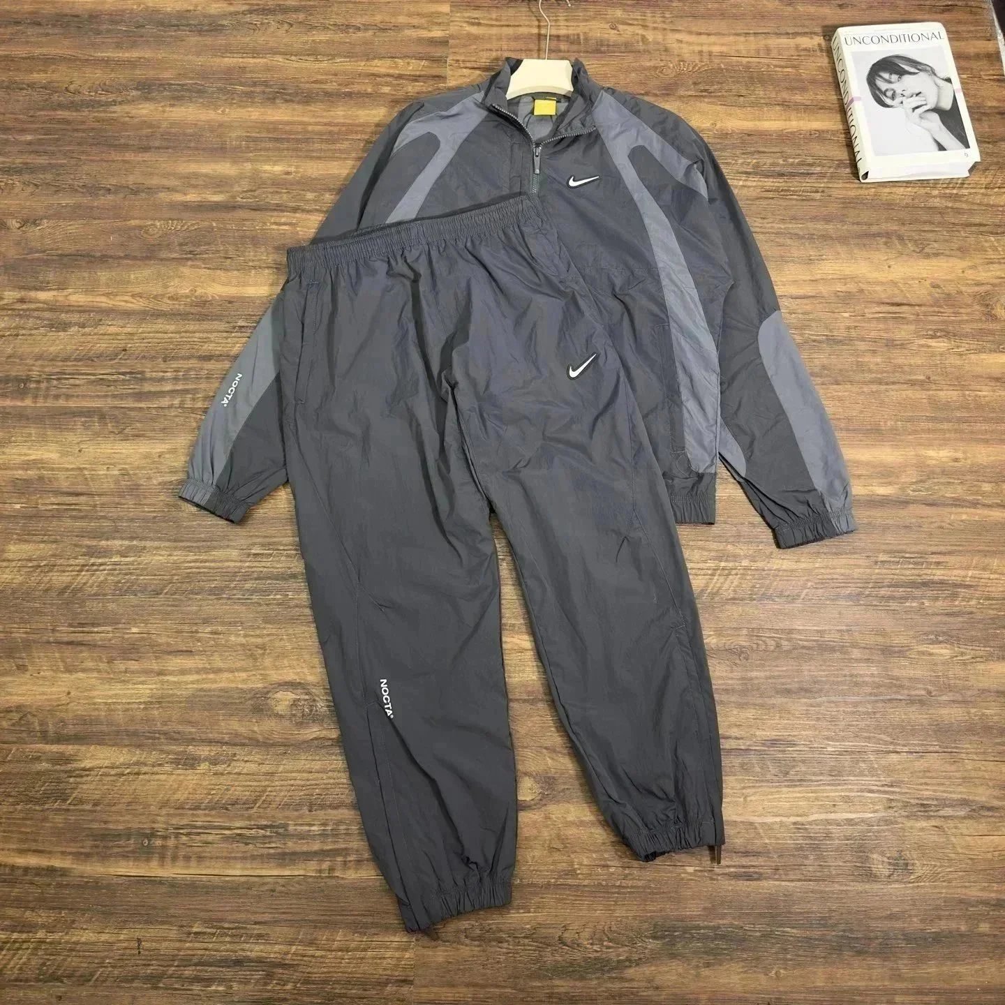 Gray trench coat set
