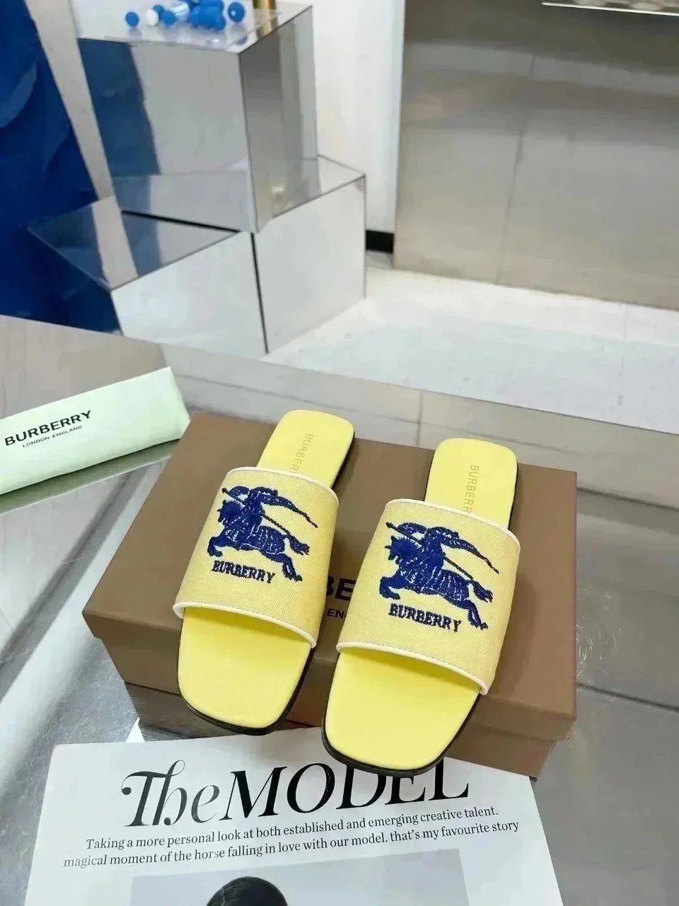 Burberry Equestrian Knight Logo Slides — Multiple Colors product photo 4