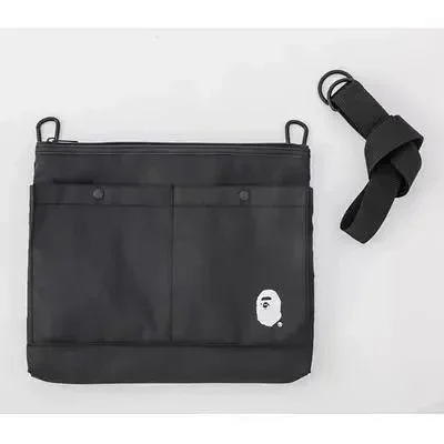 A Bathing Ape Crossbody Bags Black adjustable-cord pouch product detail image 3