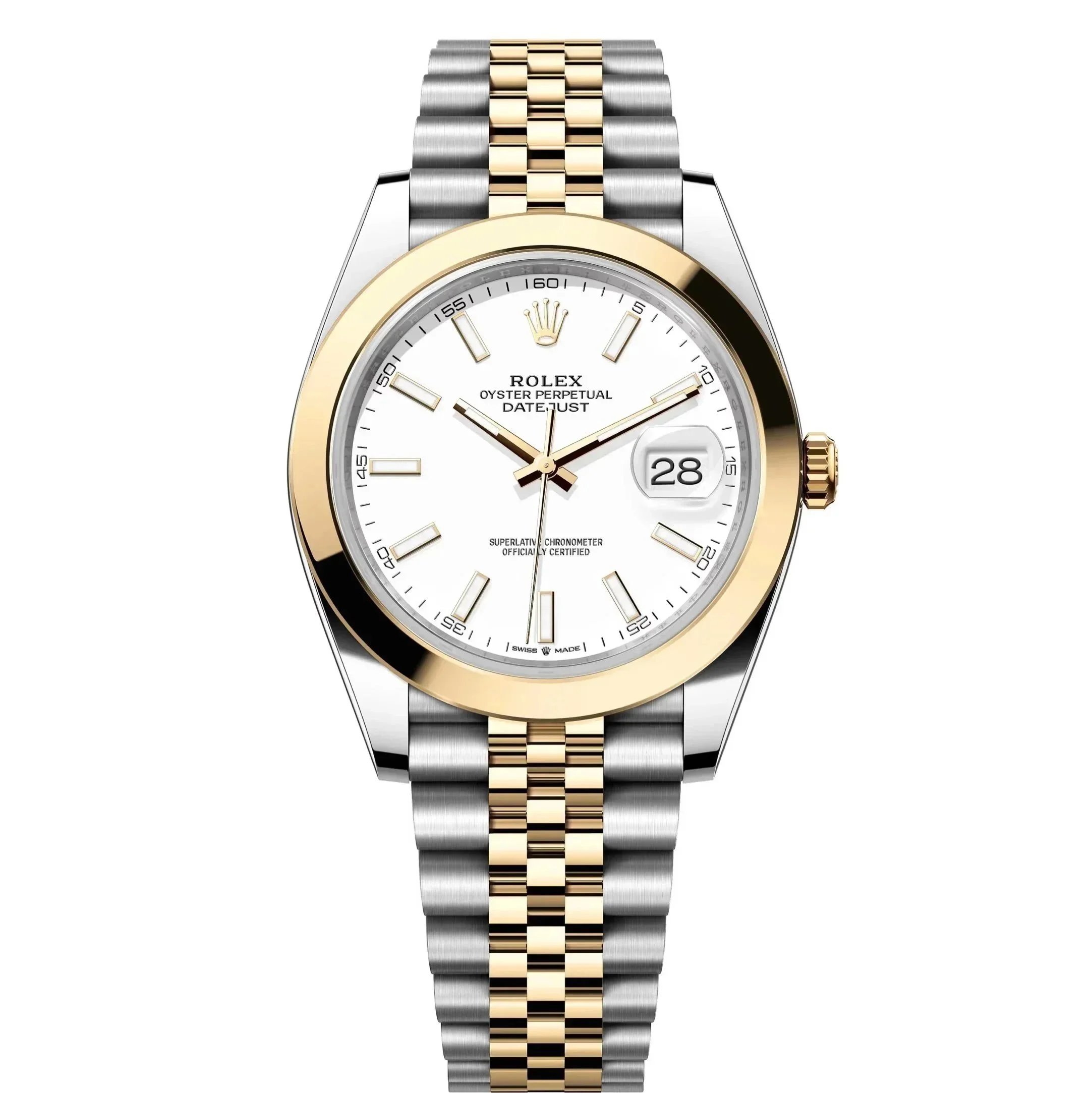 Two-Tone White Dial (Baton Markers)