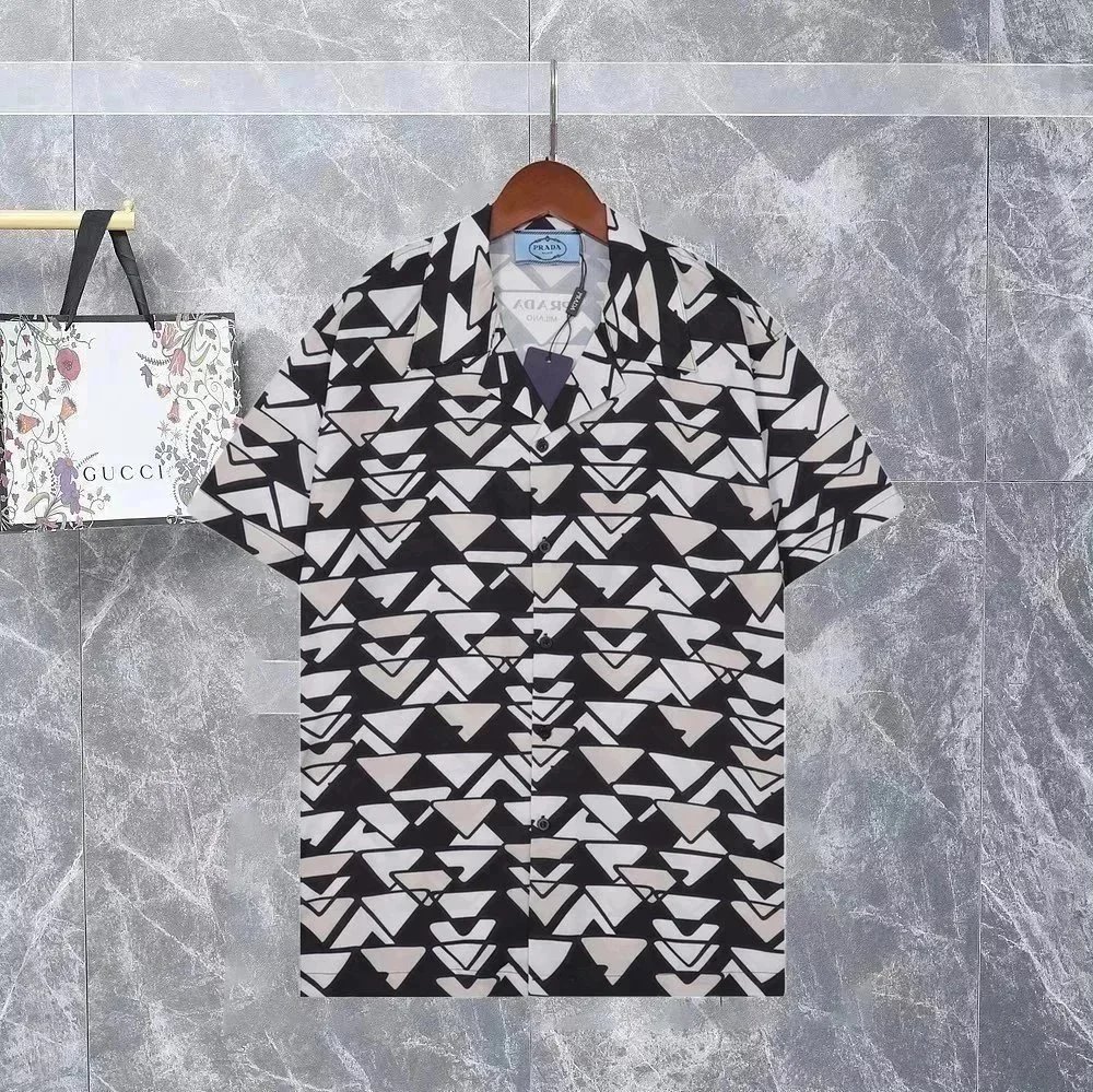 11 Black and white floral shirt