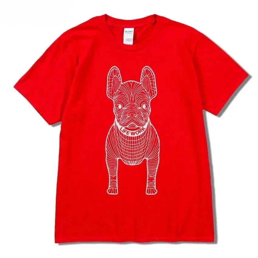 Red with white lettering