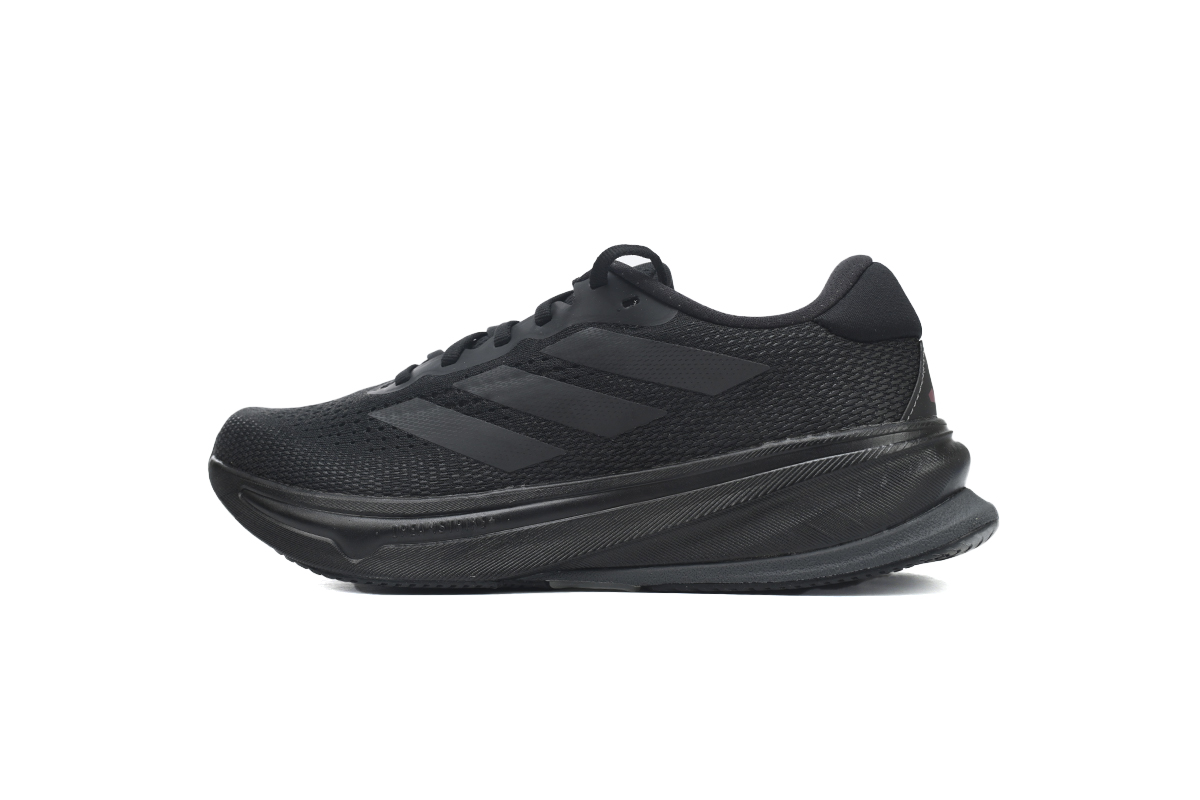 All-black running shoes