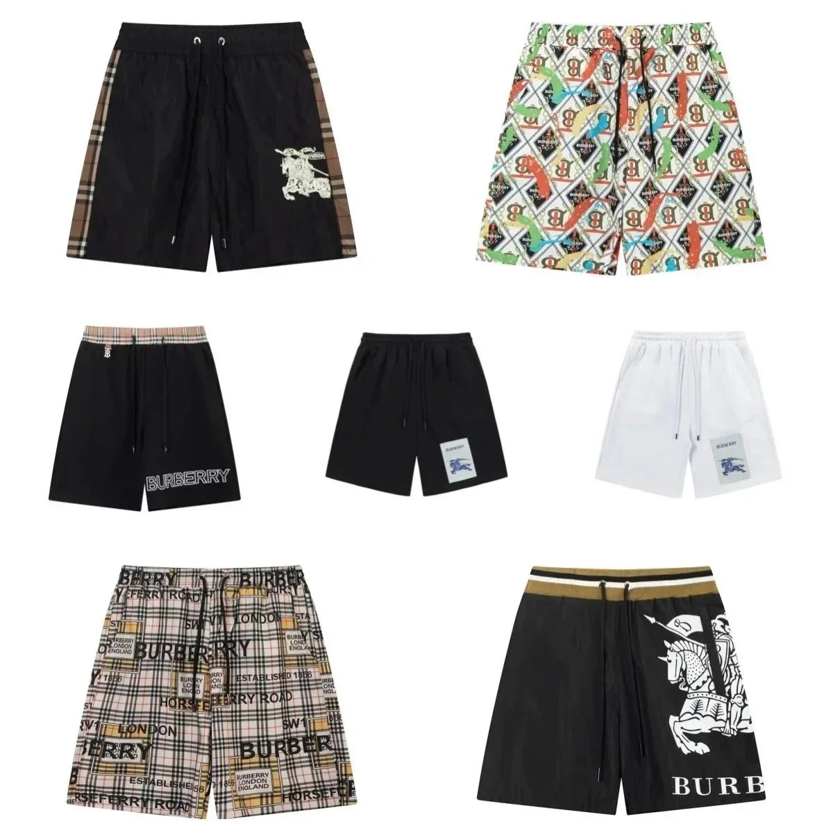 Burberry Equestrian Knight &amp; Archive Print Shorts [33 styles] OrientDig Spreadsheet Find