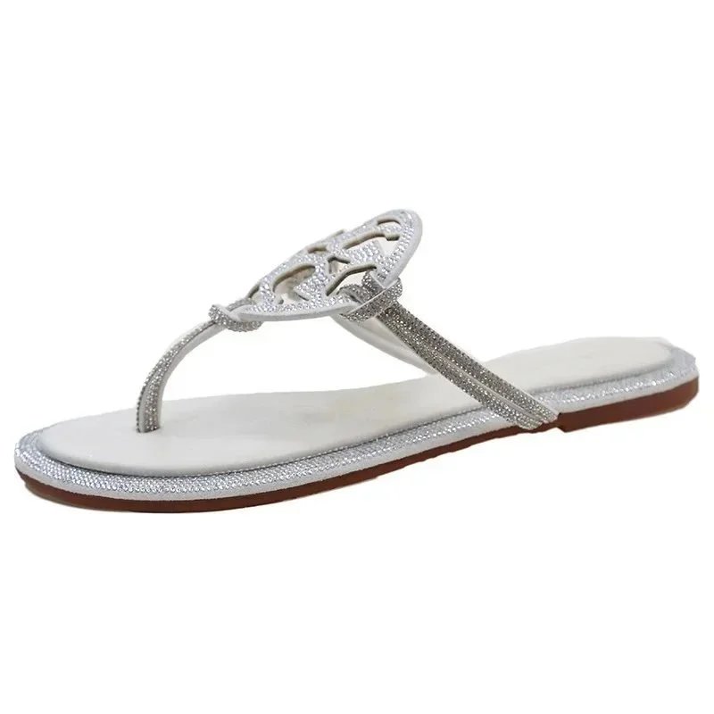 Tory Burch Slippers Rhinestone-Embellished Medallion Thong image 6