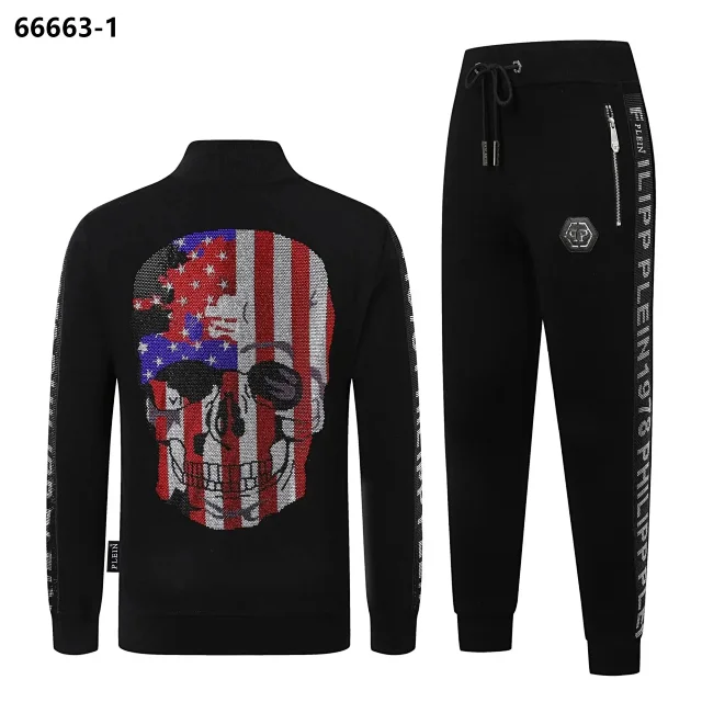 Philipp Plein Tracksuits Skull Print Zip Tracksuit product detail image 9