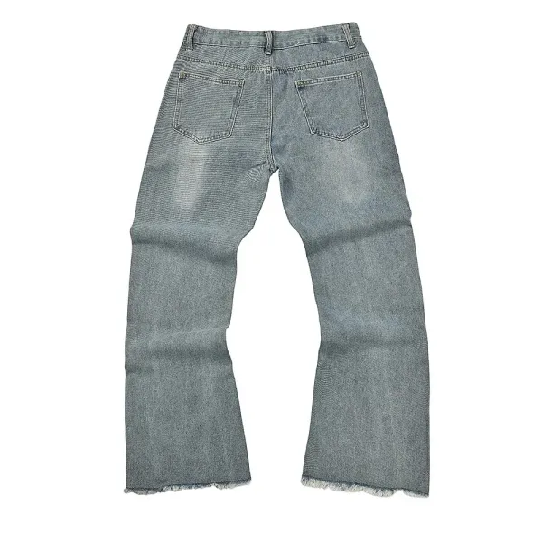 Gallery Dept. Distressed Utility Jeans Olive & Denim - 5