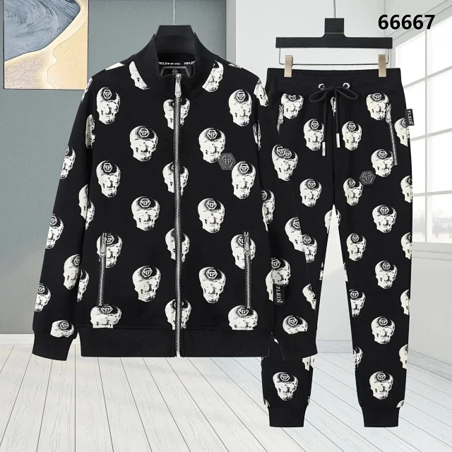Philipp Plein Tracksuits Skull Print Zip Tracksuit product detail image 3