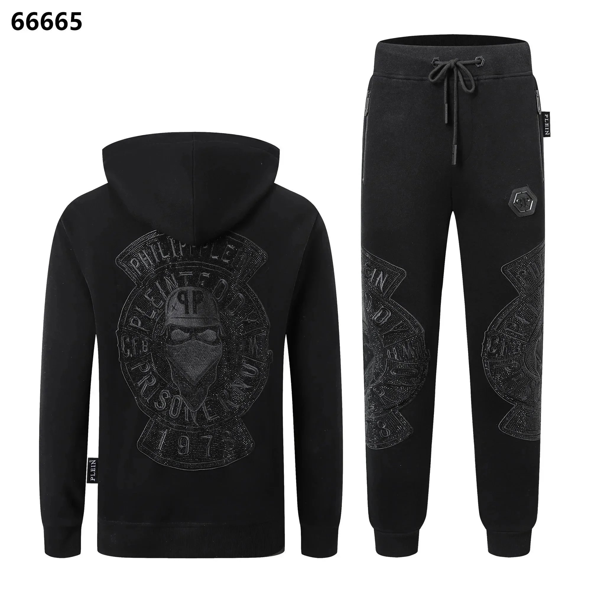 Philipp Plein Tracksuits Skull Print Zip Tracksuit image 5
