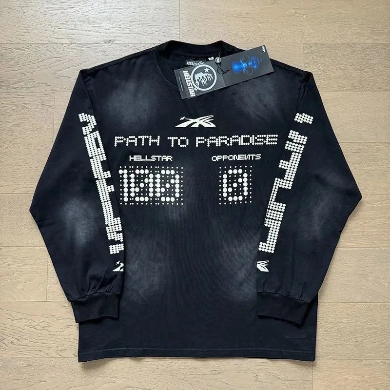 H650Washed black long sleeves