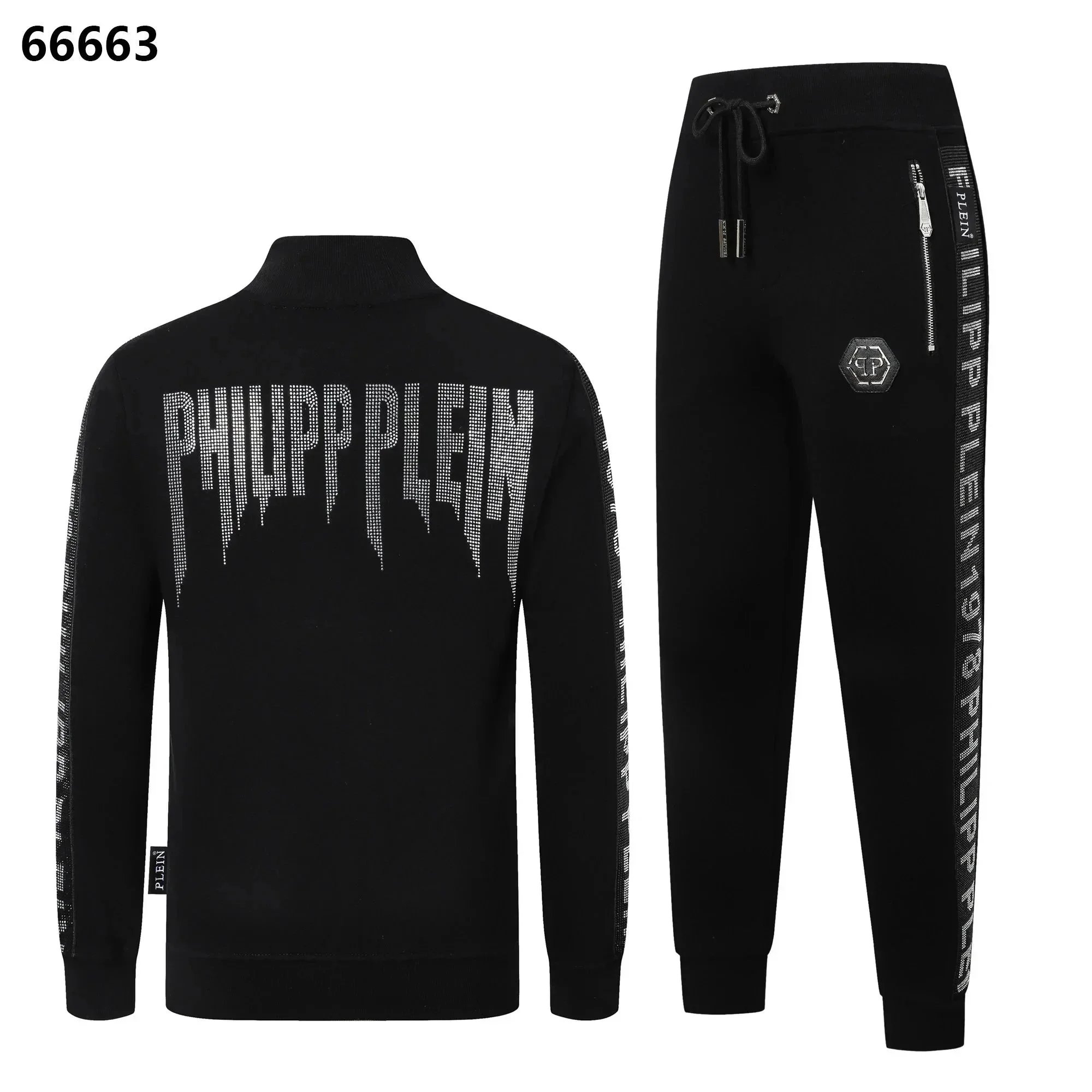 Philipp Plein Tracksuits Skull Print Zip Tracksuit image 4