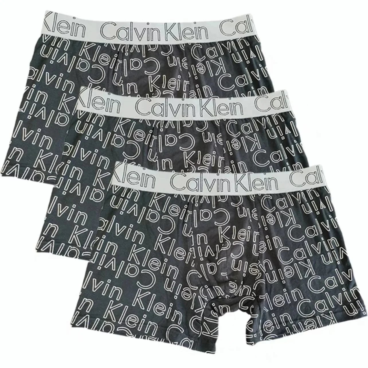 Calvin Klein Underwear Men's Logo-Print Boxer Briefs, 3-Pack — Gift box set [three black ones]