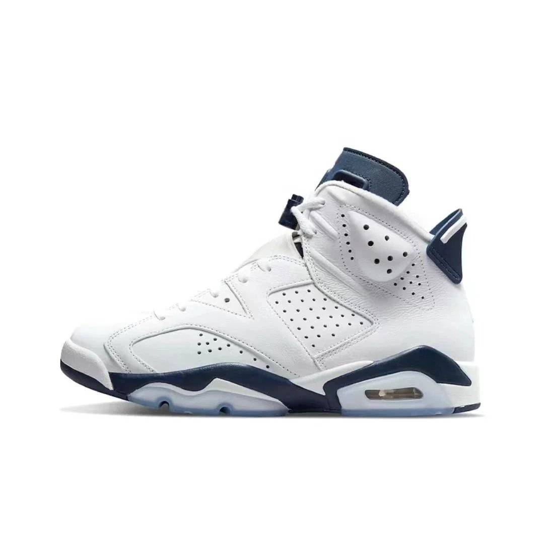aj6-White Dark Blue