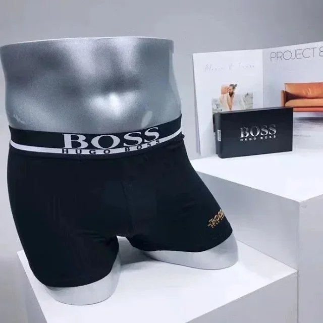BOSS Underwear Men's logo-waistband boxer briefs product detail image 4