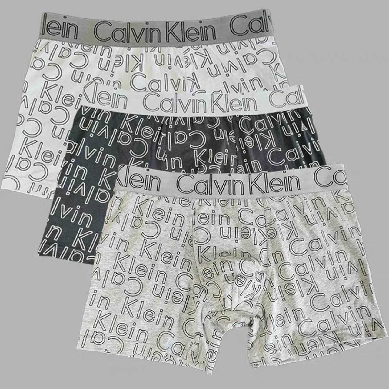 Calvin Klein Underwear Men's Logo-Print Boxer Briefs, 3-Pack — Gift box set [white, black, light gray]