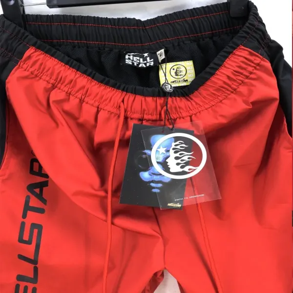 Hellstar Logo Side-Stripe Shorts Blue / White - 13