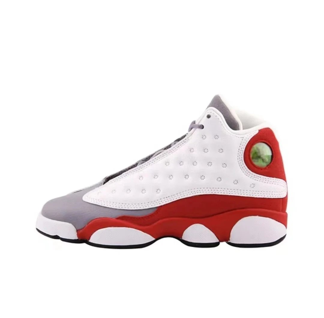White, gray, and red