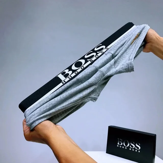 BOSS Underwear Men's logo-waistband boxer briefs product detail image 3