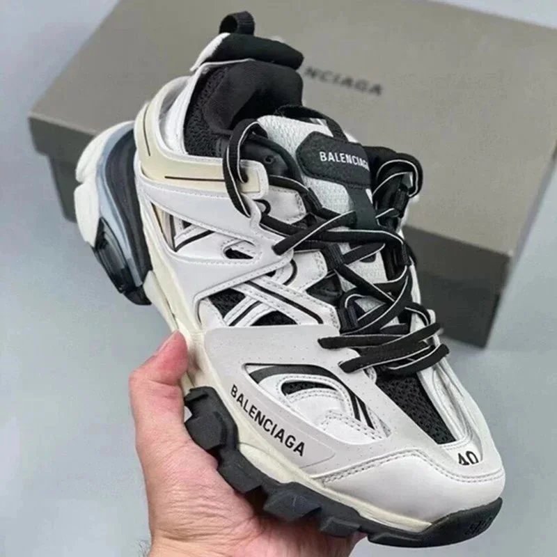 Beige, white, and black