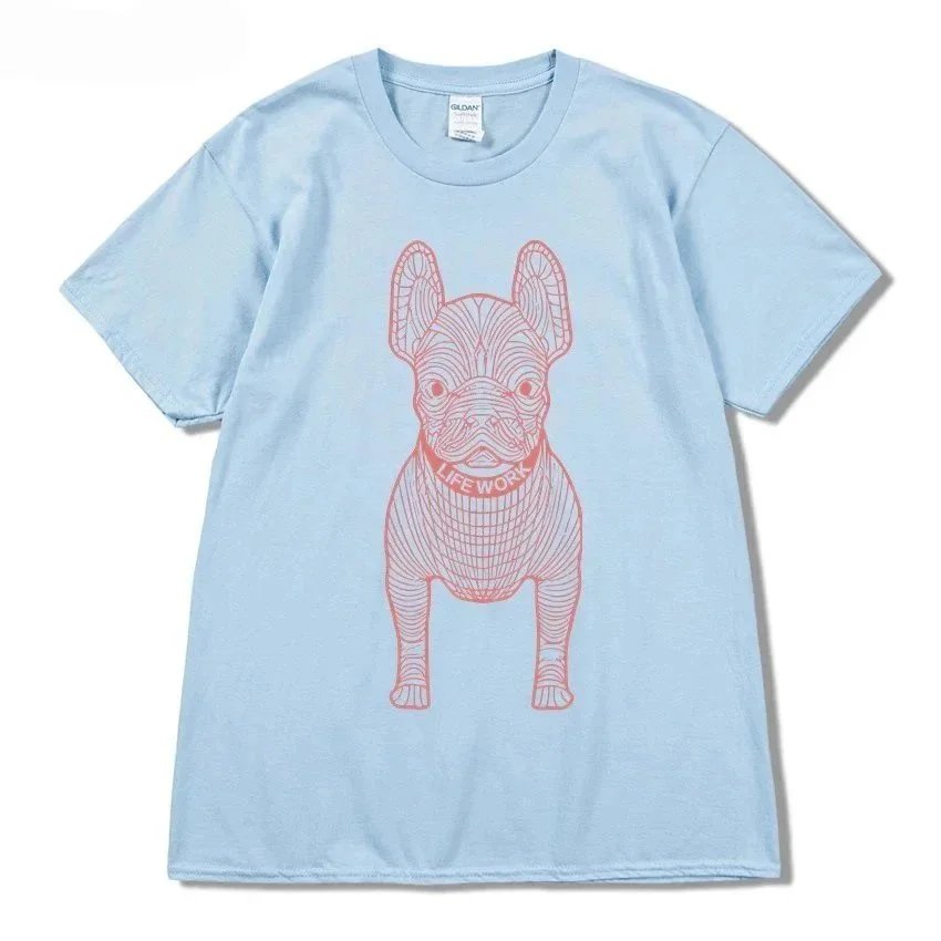Light blue, red text