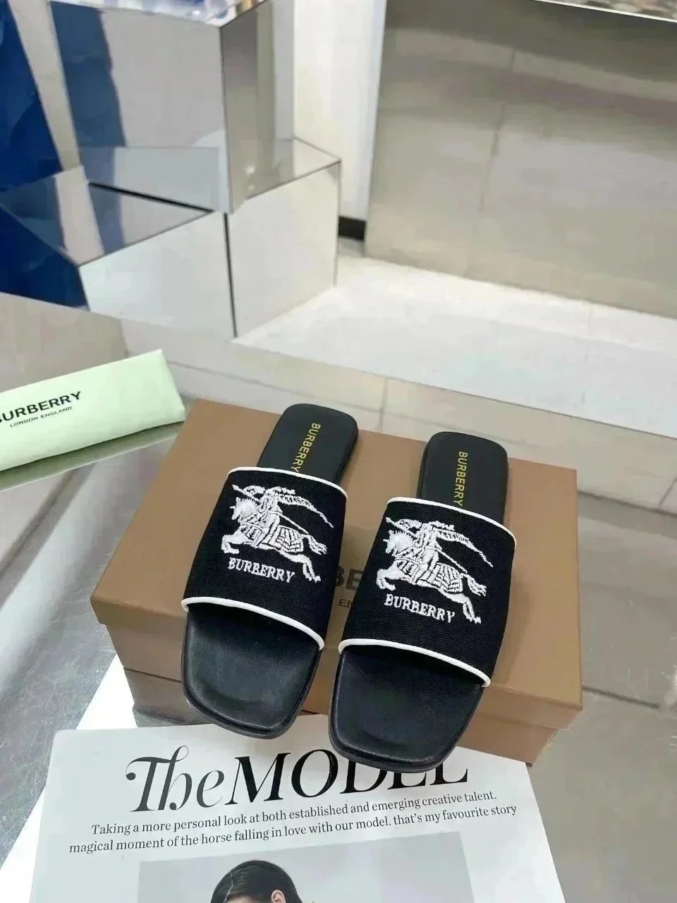 Burberry Equestrian Knight Logo Slides — Multiple Colors product photo 2