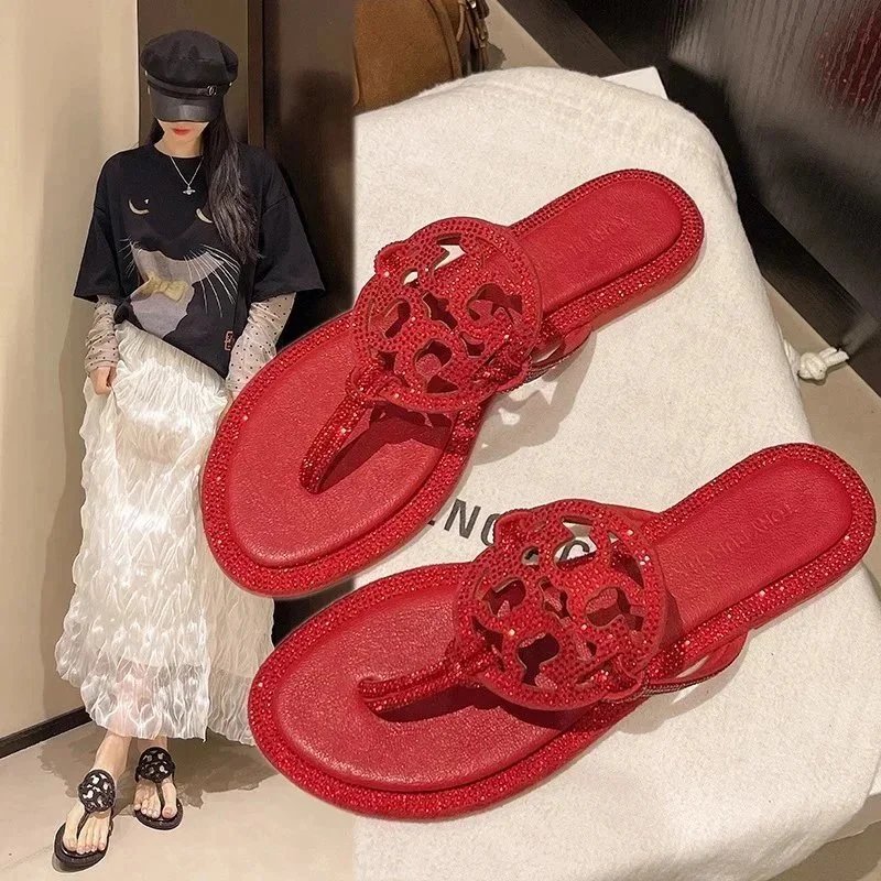 Tory Burch Slippers Rhinestone-Embellished Medallion Thong image 2