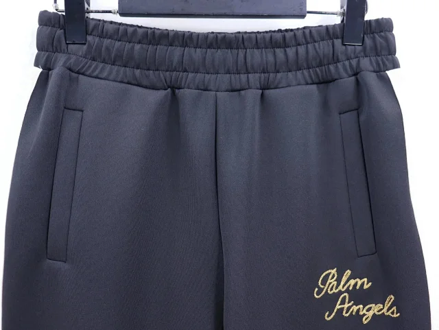 Palm Angels Trousers Elastic-Waist Printed and Side-Stripe product detail image 2