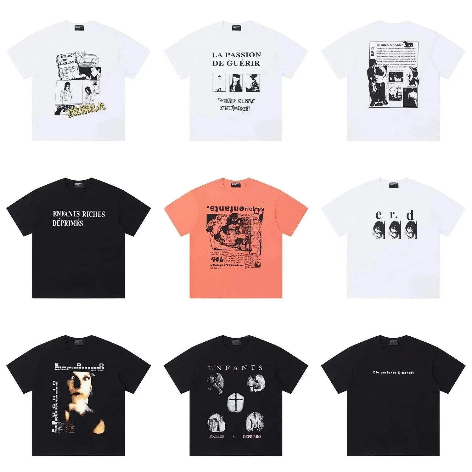 ERD Graphic Print T-Shirts - 003495