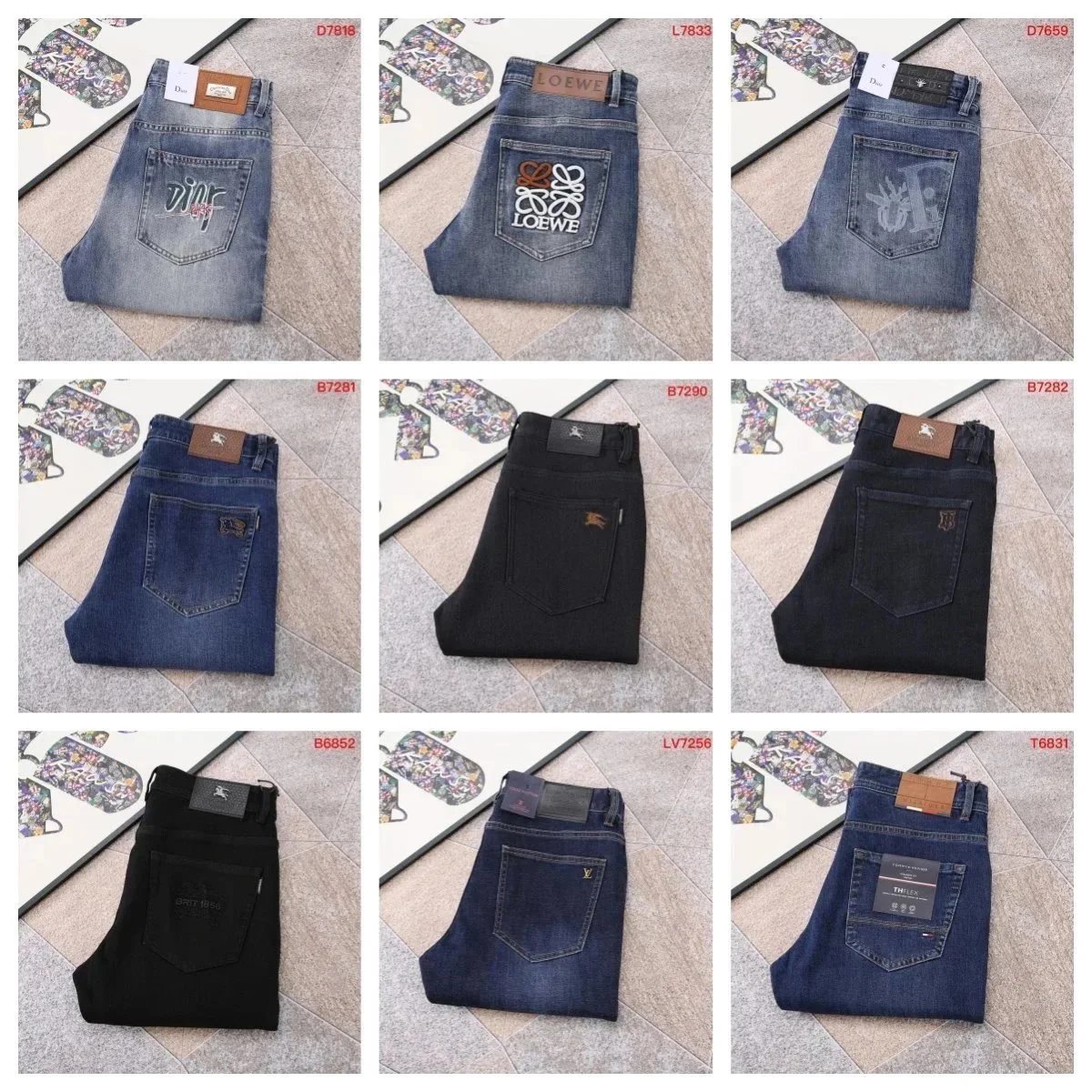 Gucci Embroidered Deer Motif Light Wash Jeans - 5