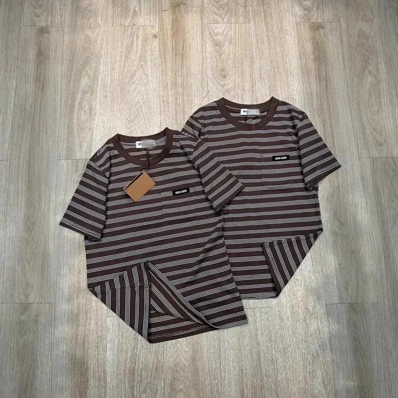 Miu Miu Striped Pocket T-Shirt - 003470