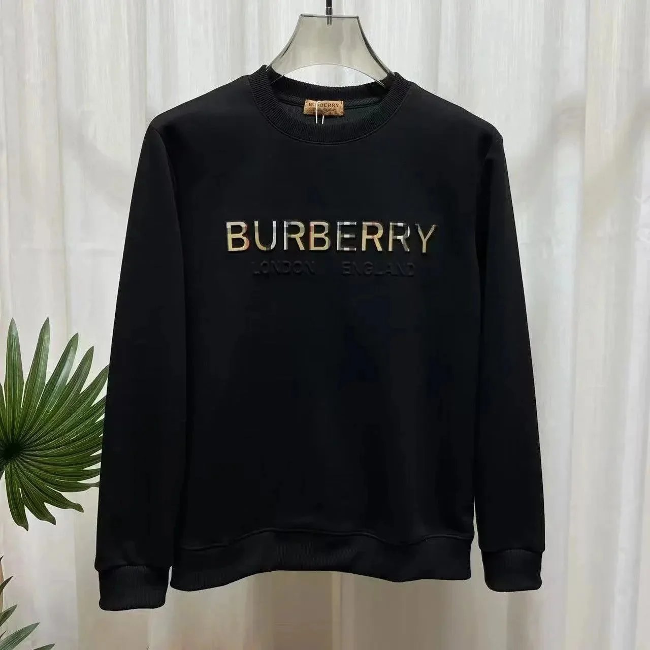 Burberry Hoodies & Sweatshirts Embroidered logo crewneck sweatshirt — Black No. 3 hoodie