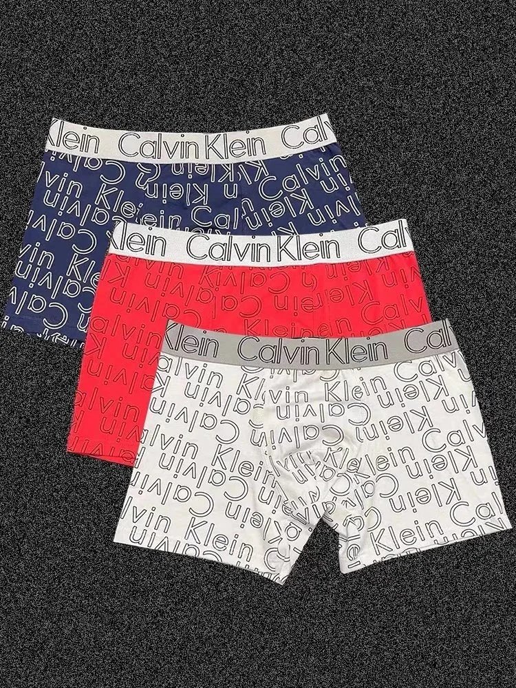 Calvin Klein Underwear Men's Logo-Print Boxer Briefs, 3-Pack image 3
